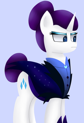 Size: 1000x1450 | Tagged: safe, artist:king-sombrero, rarity, pony, g4, the cutie re-mark, female, night maid rarity, solo