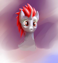 Size: 2000x2200 | Tagged: source needed, safe, artist:akurion, oc, oc only, pony, unicorn, bust, high res, horn, portrait, simple background, solo
