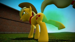 Size: 1920x1080 | Tagged: dead source, safe, artist:tacko marceno, applejack, g4, 3d, fart, female, gmod, solo