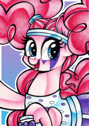 Size: 1024x1457 | Tagged: safe, artist:j-lin-mlp, pinkie pie, g4, female, pinkie puffs, solo, traditional art