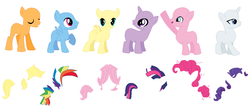 Size: 1425x621 | Tagged: safe, artist:selenaede, applejack, fluttershy, pinkie pie, rainbow dash, rarity, twilight sparkle, g4, applejack (male), bald, base, bubble berry, butterscotch, colt, colt applejack (male), colt bubble berry, colt butterscotch, colt dusk shine, colt elusive, colt rainbow blitz, dusk shine, elusive, foal, male, male six, mane six, rainbow blitz, rule 63