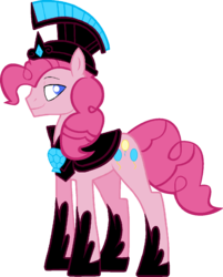 Size: 971x1206 | Tagged: safe, artist:dizzywiz, pinkie pie, g4, armor, bubble berry, rule 63, simple background, solo, transparent background