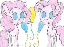 Size: 2196x1612 | Tagged: safe, artist:turtwig8123, pinkie pie, g4, bubble berry, chibi, rule 63, self ponidox, solo, traditional art