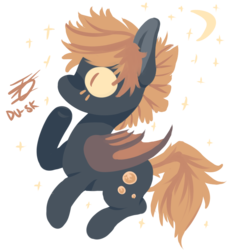 Size: 639x694 | Tagged: safe, artist:du-sk, oc, oc only, oc:marmalade moon, bat pony, pony, lineless, solo