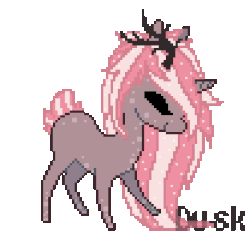 Size: 416x400 | Tagged: safe, artist:du-sk, oc, oc only, deer, pony, reindeer, unicorn, adoptable, animated, female, mare, pink, solo
