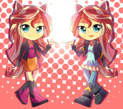 Size: 800x708 | Tagged: safe, artist:caibaoreturn, sunset shimmer, equestria girls, g4, clothes, doll, equestria girls minis, female, pixiv, pony ears, self ponidox, skirt, solo, toy