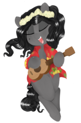 Size: 1180x1793 | Tagged: safe, artist:whydomenhavenipples, oc, oc only, oc:nikita, musical instrument, open mouth, simple background, solo, ukulele