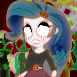 Size: 958x958 | Tagged: safe, color edit, edit, rainbow dash, rarity, twilight sparkle, equestria girls, g4, colored, nightmare fuel, op is a serial killer