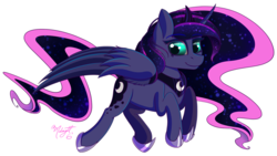 Size: 1280x720 | Tagged: safe, artist:midnightsix3, princess luna, lunadoodle, g4, female, simple background, solo