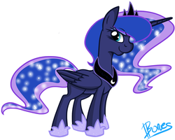 Size: 1280x1024 | Tagged: safe, artist:nothin-but-my-bones, princess luna, lunadoodle, g4, female, simple background, solo