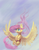 Size: 1271x1627 | Tagged: safe, artist:amishy, fluttershy, pegasus, pony, g4, airborne, female, flying, looking at something, mare, sky, solo, spread wings, three quarter view, windswept hair, windswept mane, wings