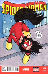 Size: 365x561 | Tagged: safe, artist:retrostarling, pony, comic cover, marvel, marvel comics, ponified, solo, spider-woman