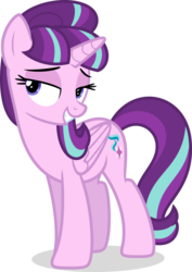 Size: 752x1063 | Tagged: safe, artist:wolfangelmoon, starlight glimmer, alicorn, pony, alicornified, bedroom eyes, female, lidded eyes, race swap, s5 starlight, simple background, smiling, smirk, smug, solo, starlicorn, this will end in communism, transparent background, vector