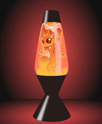 Size: 3917x4774 | Tagged: safe, artist:badumsquish, derpibooru exclusive, oc, oc only, oc:molten joy, goo pony, lava lamp pony, object pony, original species, pony, g4, female, glowing, lava lamp, looking at you, ponified, smiling, solo, wax pony