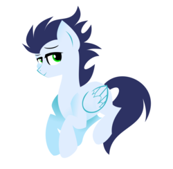 Size: 1024x999 | Tagged: safe, artist:soarindash10, soarin', pegasus, pony, g4, looking at you, male, simple background, solo, stallion, white background