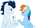 Size: 1024x817 | Tagged: safe, artist:iceagelover, rainbow dash, soarin', pony, g4, bandage, blushing, female, male, ship:soarindash, shipping, straight