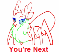 Size: 197x175 | Tagged: safe, velvet (tfh), deer, hybrid, original species, reindeer, spideer, spider, them's fightin' herds, :3, caption, community related, lidded eyes, limited palette, looking at you, simple background, smirk, species swap, wat, white background, you're next, youtube link