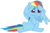 Size: 7200x4800 | Tagged: safe, artist:reginault, rainbow dash, pegasus, pony, g4, my little pony: friendship is magic, testing testing 1-2-3, .svg available, absurd resolution, cute, dashabetes, female, simple background, solo, transparent background, vector, wing hands