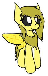Size: 317x500 | Tagged: safe, artist:candel, oc, oc only, oc:golden corral, mothpony, original species, pony, cute, solo