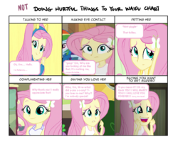 Size: 998x812 | Tagged: safe, screencap, fluttershy, equestria girls, g4, my little pony equestria girls: friendship games, my little pony equestria girls: rainbow rocks, bronybait, cute, dialogue, doing loving things, female, meme, solo