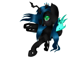 Size: 1400x1050 | Tagged: safe, artist:sweetblaze, queen chrysalis, changeling, changeling queen, g4, female, prone, simple background, solo