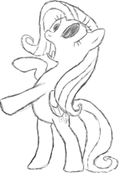 Size: 741x1079 | Tagged: safe, artist:lordnyan, fluttershy, g4, avalanche, female, sketch, solo