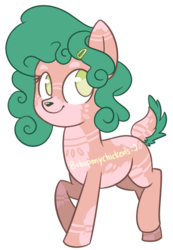 Size: 366x530 | Tagged: safe, artist:spacechickennerd, oc, oc only, deer pony, original species, solo