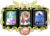 Size: 1600x1164 | Tagged: safe, artist:hinoraito, princess celestia, princess luna, twilight sparkle, oc, oc:fausticorn, alicorn, pony, g4, alicorn oc, church, faust worship, frame, goddess, icon, lauren faust, my little pony logo, nimbus, religion, simple background, transparent background, trinity