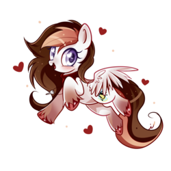 Size: 1000x1000 | Tagged: safe, artist:ipun, oc, oc only, oc:sweet lullaby, pegasus, pony, blushing, female, heart, heart eyes, mare, offspring, open mouth, parent:doctor whooves, parent:roseluck, parents:doctorrose, simple background, solo, transparent background, wingding eyes
