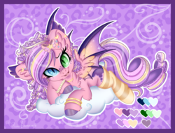 Size: 1024x780 | Tagged: safe, artist:pvrii, oc, oc only, bat pony, pony, clothes, cloud, heterochromia, socks, solo