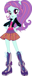 Size: 6076x14380 | Tagged: safe, artist:sugar-loop, sunny flare, equestria girls, g4, my little pony equestria girls: friendship games, absurd resolution, boots, box art, clothes, crystal prep shadowbolts, female, hand on hip, lipstick, school spirit, simple background, solo, transparent background, vector
