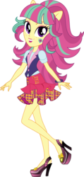 Size: 6883x14415 | Tagged: safe, artist:sugar-loop, sour sweet, equestria girls, g4, my little pony equestria girls: friendship games, absurd resolution, box art, clothes, crystal prep shadowbolts, female, high heels, lipstick, pony ears, school spirit, simple background, solo, transparent background, vector