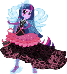 Size: 12217x13559 | Tagged: safe, artist:sugar-loop, twilight sparkle, alicorn, equestria girls, g4, my little pony equestria girls: rainbow rocks, absurd resolution, box art, clothes, female, high heels, lipstick, ponied up, simple background, solo, transparent background, twilight sparkle (alicorn), vector