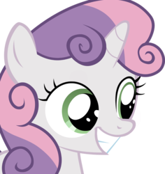 Size: 700x742 | Tagged: safe, artist:camtwo, derpibooru exclusive, sweetie belle, pony, unicorn, g4, cute, diasweetes, female, grin, happy, horn, simple background, solo, transparent background, vector