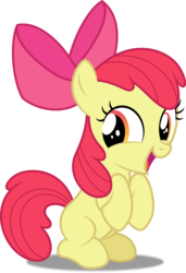 Size: 3069x4500 | Tagged: safe, artist:dashiesparkle, apple bloom, earth pony, pony, for whom the sweetie belle toils, g4, .svg available, adorabloom, apple bloom's bow, blank flank, bow, cute, daaaaaaaaaaaw, diabetes, female, filly, foal, hair bow, happy, hnnng, simple background, solo, transparent background, vector, yellow skin