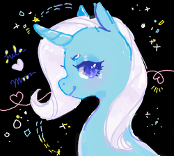 Size: 793x714 | Tagged: safe, artist:costly, trixie, pony, unicorn, g4, female, smiling, solo