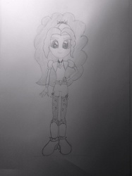 Size: 896x1200 | Tagged: safe, artist:yateworldorder, derpibooru exclusive, adagio dazzle, equestria girls, g4, my little pony equestria girls: rainbow rocks, female, pencil, photo, sketch, solo, traditional art