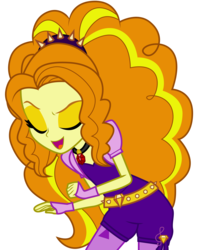 Size: 2000x2537 | Tagged: safe, artist:alicornoverlord, adagio dazzle, equestria girls, g4, my little pony equestria girls: rainbow rocks, commission, eyes closed, female, gem, high res, open mouth, simple background, siren gem, smiling, solo, transparent background, vector