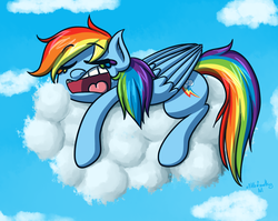 Size: 1880x1500 | Tagged: safe, artist:alittleofsomething, rainbow dash, g4, female, sleeping, solo