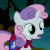 Size: 432x432 | Tagged: safe, screencap, sweetie belle, pony, unicorn, stare master, animated, cute, diasweetes, female, filly, raised hoof, solo