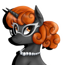 Size: 1800x1800 | Tagged: safe, artist:monnarcha, oc, oc only, oc:graphia, pony, unicorn, glasses, simple background, solo, transparent background
