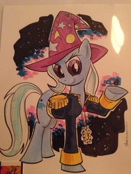 Size: 960x1280 | Tagged: safe, artist:thom zahler, trixie, pony, unicorn, g4, clothes, female, mare, solo, traditional art, uniform