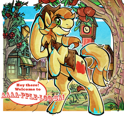 Size: 830x776 | Tagged: safe, artist:sheepdeo, braeburn, g4, appleloosa, male, solo