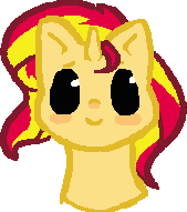 Size: 169x191 | Tagged: safe, artist:weepindood, sunset shimmer, pony, equestria girls, g4, chibi, female, solo