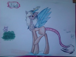 Size: 1024x768 | Tagged: safe, discord, twilight sparkle, g4, eris, ponified, rule 63, traditional art