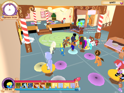 Size: 1024x768 | Tagged: safe, screencap, oc, oc only, oc:sonic blitz, legends of equestria, 3d, dancing, game