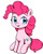 Size: 1877x2364 | Tagged: dead source, safe, artist:ryou14, pinkie pie, earth pony, pony, g4, blushing, cute, diapinkes, female, mare, open mouth, simple background, sitting, solo, white background