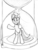 Size: 789x1034 | Tagged: safe, artist:endlessnostalgia, minuette, pony, unicorn, g4, female, hourglass, monochrome, solo, trapped