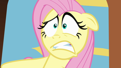 Size: 1280x720 | Tagged: safe, screencap, fluttershy, g4, scare master, faic, female, scared, shrunken pupils, solo