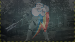 Size: 452x256 | Tagged: safe, crossover, element of loyalty, fn-2199, meme, spoilers for another series, star wars, star wars: the force awakens, tr-8r